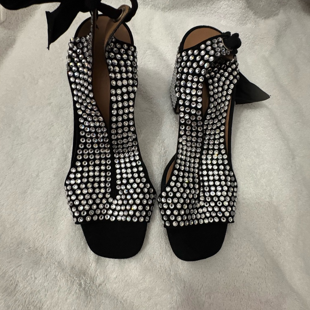 Dazzling Black and Silver Women's Heels